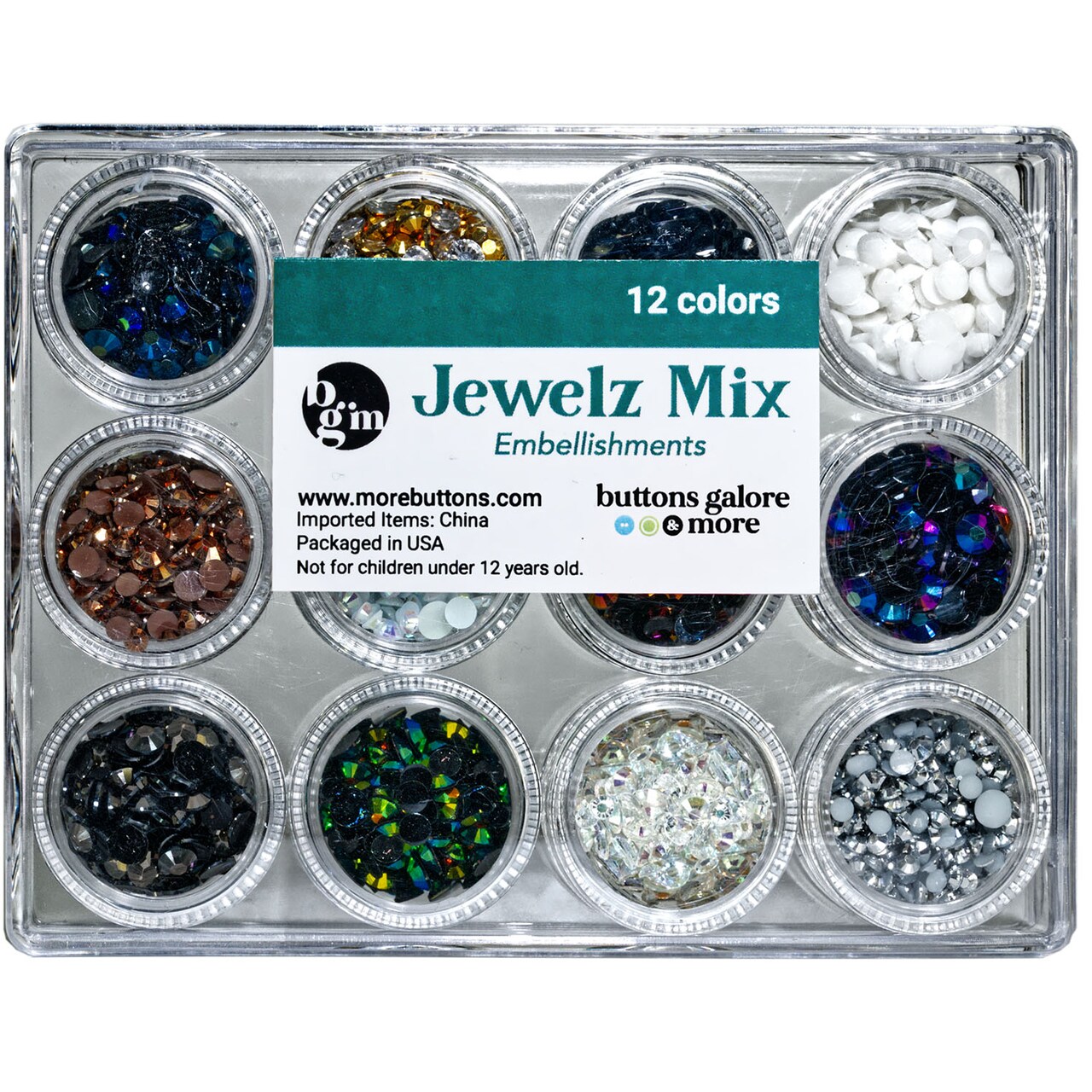 Buttons Galore and More Neutral Jewels for Crafts - 12 Colors